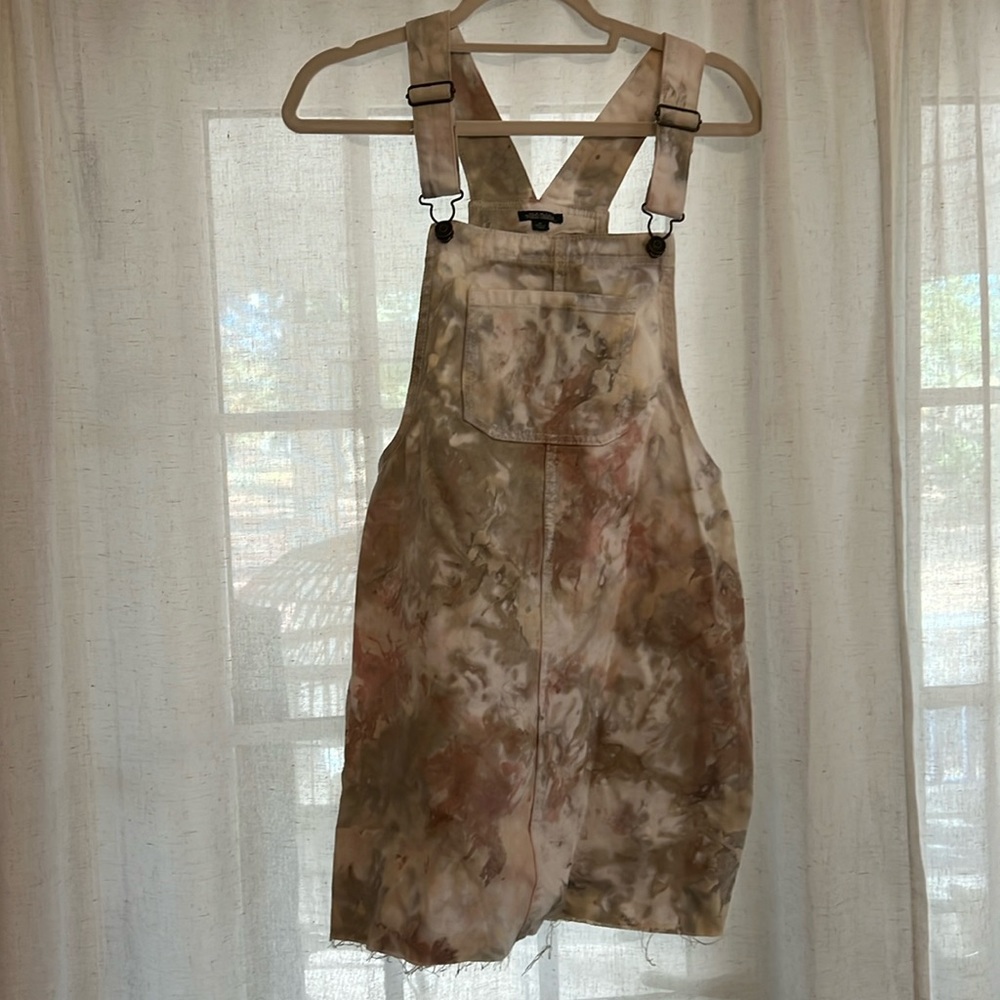 Tie dye skirt overalls